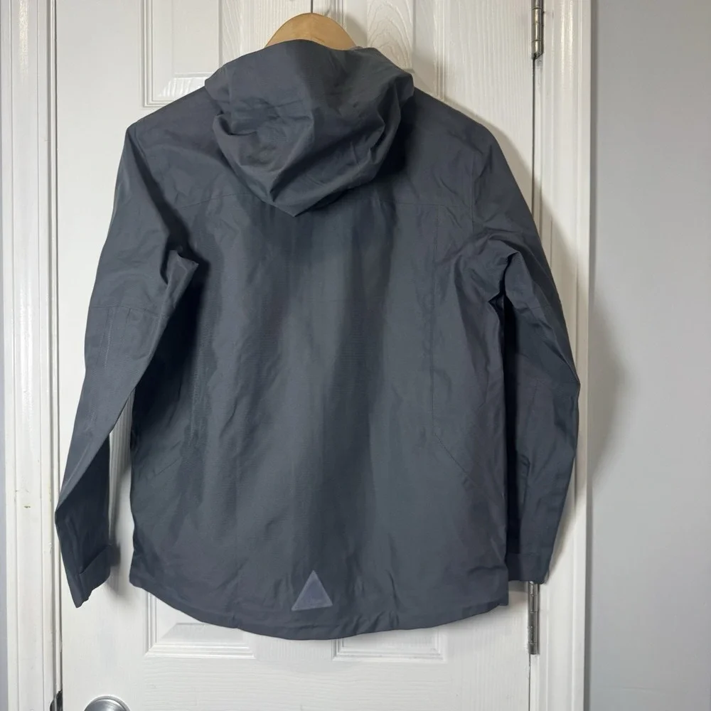 L.L.Bean Double Up Outerwear System Kids Jacket Gray Blue L 14-16 Hooded